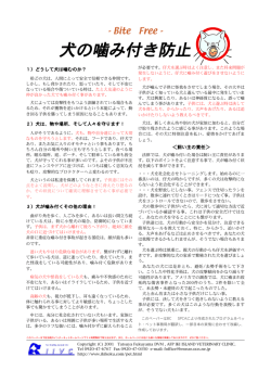 犬の噛み付き防止..