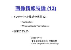 画像情報特論 (13)