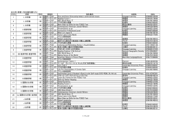 2015年 前期 1年生教科書リスト