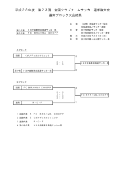 道南ブロック大会結果 - 苫小牧地区社会人サッカー連盟