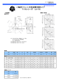 T175シリーズ （&phi;175） ＜軸流ファン＞大型金属羽根タイプ