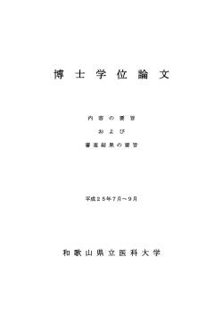 博 士 学 位 論 文