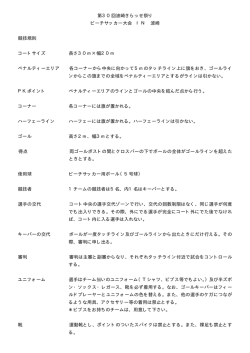第30回波崎きらっせ祭り ビーチサッカー大会 IN 波崎 競技規則 コート
