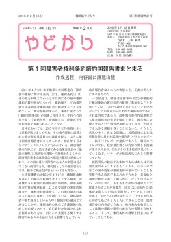 第 1 回障害者権利条約締約国報告書まとまる