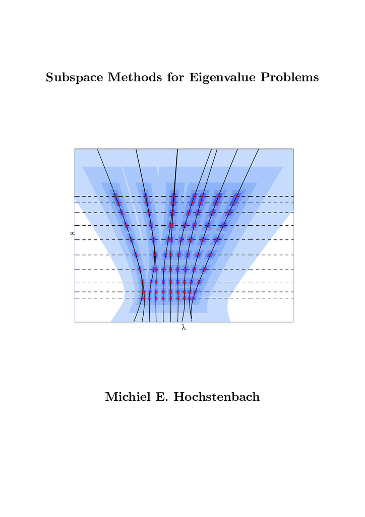 Subspace Methods For Eigenvalue Problems Michiel E Hochstenbach