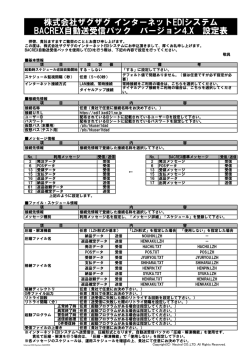 株式会社ザグザグ インターネットEDIシステム BACREX自動送受信