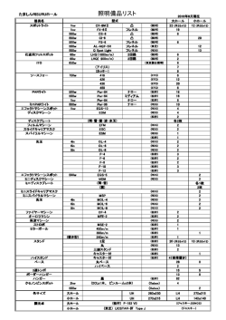 照明備品リスト