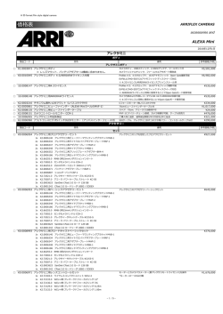 アリアレクサミニ価格表 - ナックイメージテクノロジー