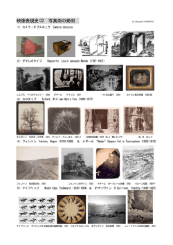 映像表現史 02 写真術の発明