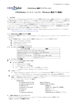 CEAS/Sakai インストールメモ（Windows 簡易デモ環境）