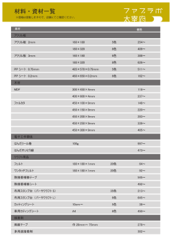 材料・資材一覧