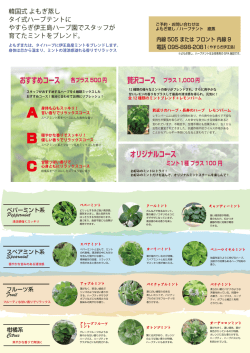 おすすめコース オリジナルコース