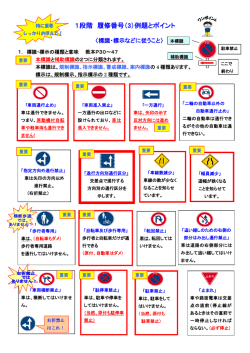 履修番号3（標識･表示などに従うこと）