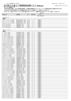 16年CH産ユリ球根栽培品種リスト(速報版修正) (20160121)