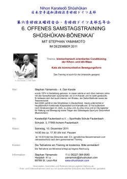 6. offenes samstagstraining sh&ucirc;sh&ucirc;kan-b&ocirc;nenkai
