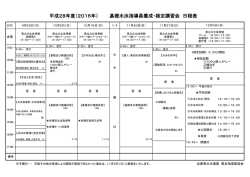 （2016年） 基礎水泳指導員養成・検定講習会 日程表