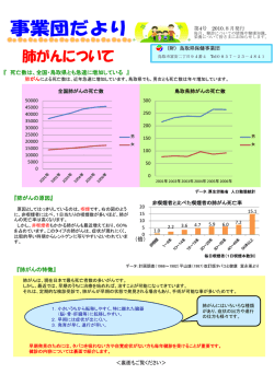 肺がんについて - 鳥取県保健事業団