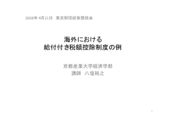 海外における 給付付き税額控除制度の例