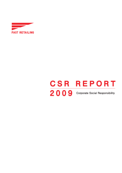CSR REPORT 2009 - Fast Retailing