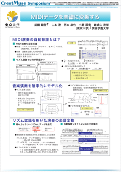 MIDI演奏の自動採譜とは？ 音楽演奏を確率的にモデル化 リズム認識を