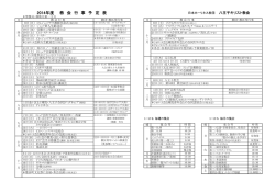 2014年度 教 会 行 事 予 定 表