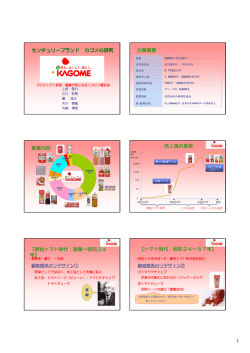 センチュリーブランド カゴメの研究 企業概要 事業内容 売上高の推移