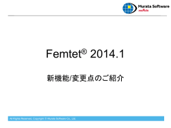 Femtet&reg; Ver2014.1詳細