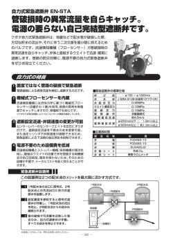 － 322 － 自力式緊急遮断弁 EN-STA 管破損時の異常流量を自ら