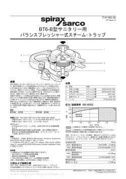 BT6-BH型サニタリー用バランスプレッシャー式スチーム