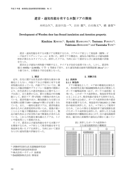 遮音・通気性能を有する木製ドアの開発