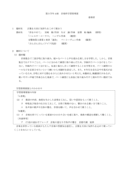 第5学年4組 音楽科学習指導案 指導者 1 題材名 言葉を大切に気持ちを