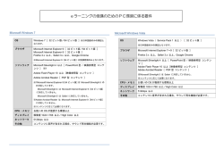 eラーニングの受講のためのPC環境に係る要件