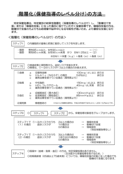 階層化（保健指導のレベル分け）の方法