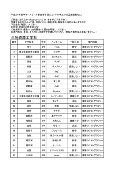 生物資源工学科