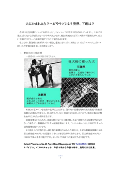 犬にかまれたら？ヘビやサソリは？発熱、下痢は？