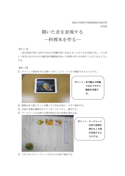 聞いた音を表現する ―料理本を作る―