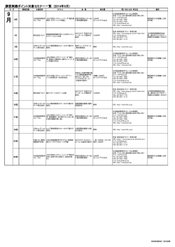 講習実績ポイント対象セミナー一覧 (2014年9月)