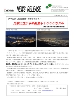 比叡山頂からの夜景も1000万ドル