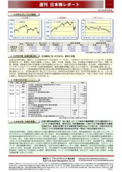 週刊 日本株レポート - 朝日ライフアセットマネジメント