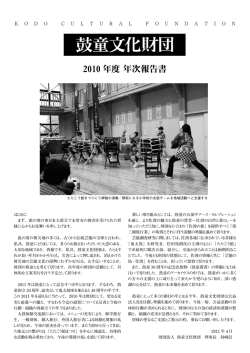 2010 年度 年次報告書