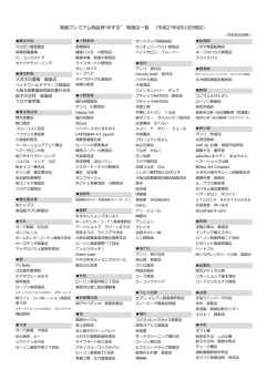 箕面プレミアム商品券&ldquo;ゆずる&rdquo; 取扱店一覧 （平成27年6月15日現在）