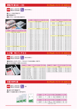 規格 PE 袋 (02 ～ 03) レジ袋 NS バックエコ 大型 HDPE 袋