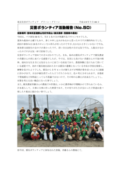 こちらから。 - NPO法人 東京災害ボランティア グリーン・グリーン