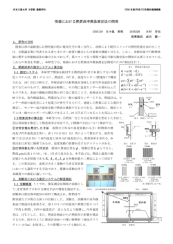 現場における熱貫流率簡易測定法の開発 &micro; &lambda;