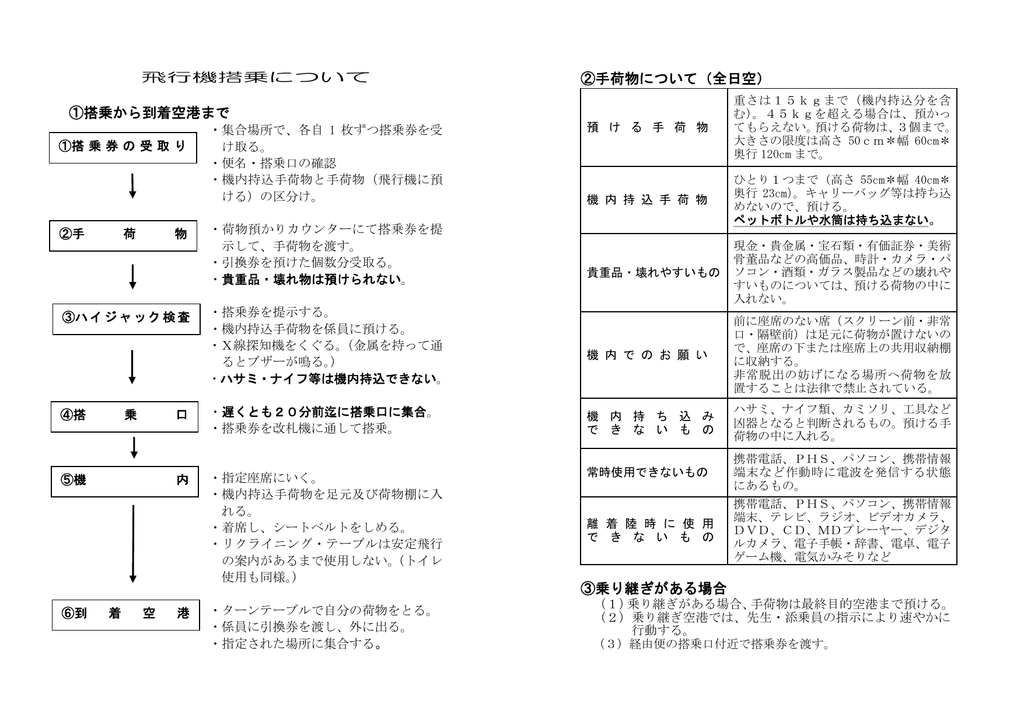 搭乗から到着空港まで 手荷物について 全日空 乗り継ぎがある
