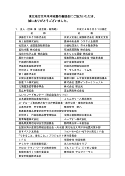 東北地方太平洋沖地震の義援金にご協力いただき、 誠にありがとうご