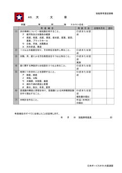 天文章 - 日本ボーイスカウト大阪連盟