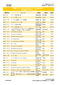 司書のおすすめD 第32回 スペイン語を磨く！