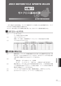 モトクロス基本仕様 - 日本モーターサイクルスポーツ協会