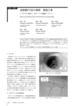 「道路橋PC桁の補修・補強工事 ～グラウト再注入・外ケーブル補強